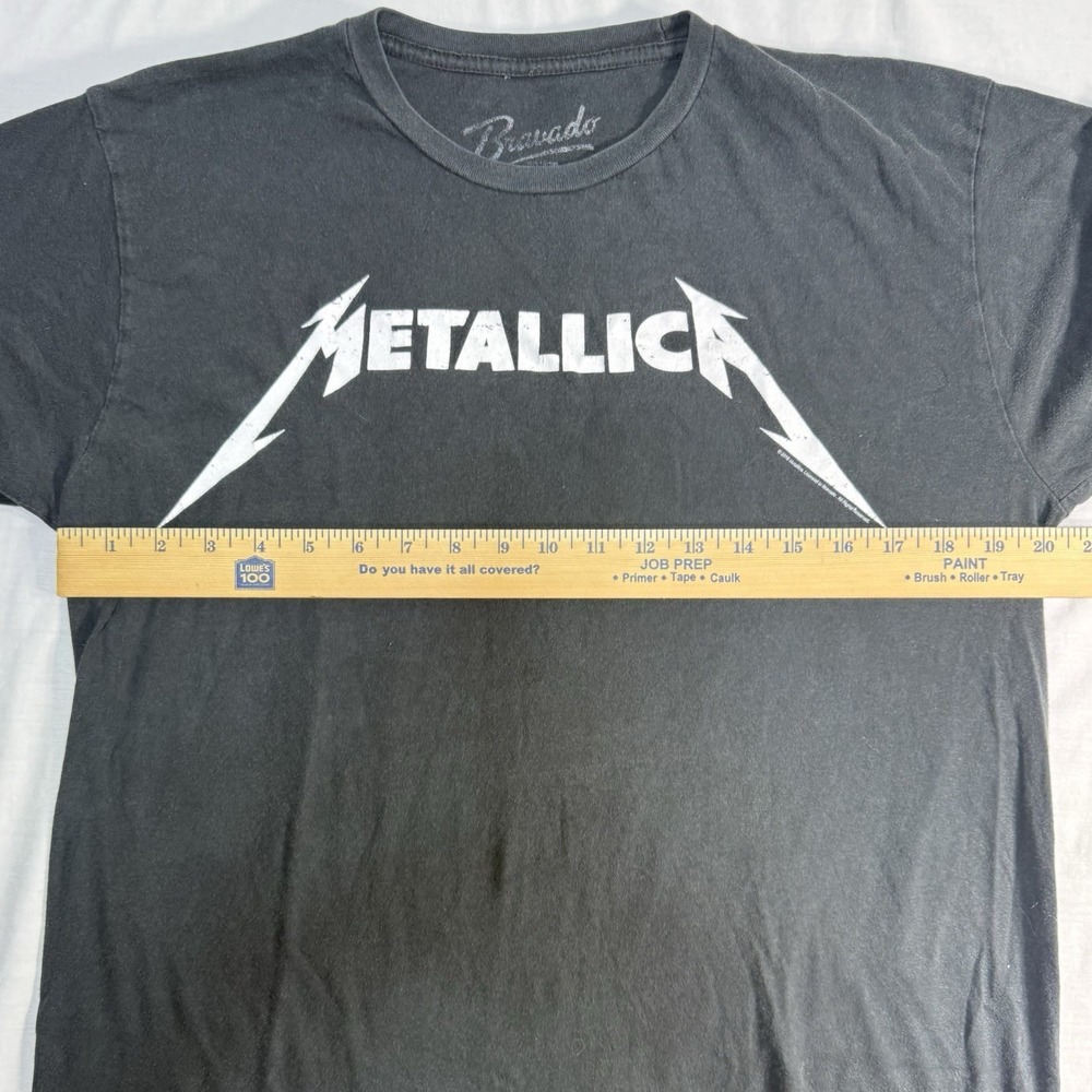 Metallica Logo 2016 T-Shirt By Bravado Men's Large Worn Distressed Look - Picture 4 of 7